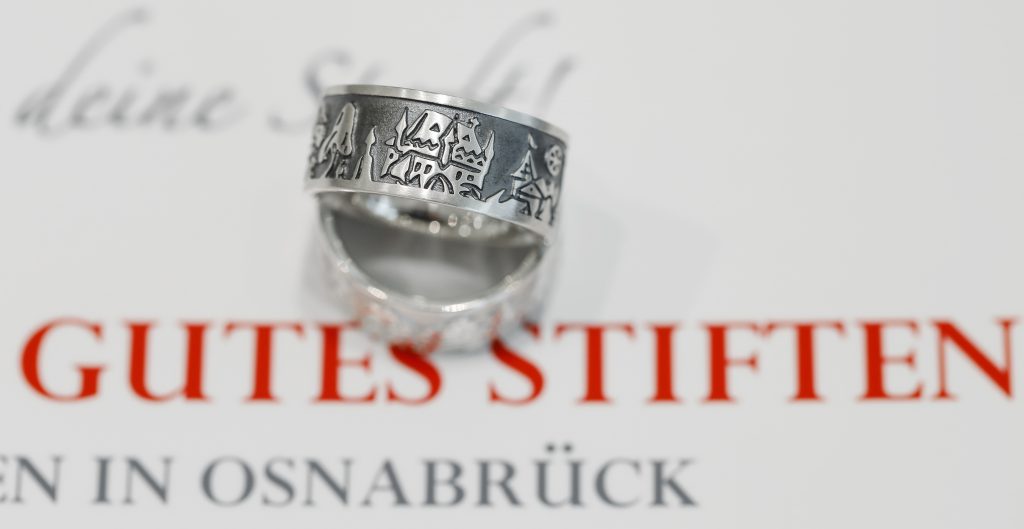 Osnabrück Ring, Juwelier, Schmuck, Ring, Stadtsilhouette, Bürgerstiftung